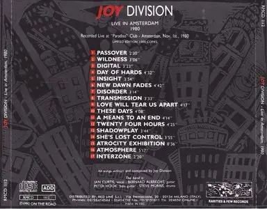 Joy Division - Live at Paradiso Club Amsterdam, 11th Jan. 1980 (1990)