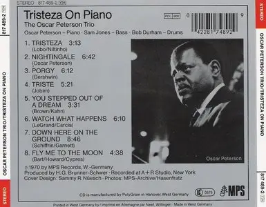 The Oscar Peterson Trio - Tristeza On Piano (1970) [Remastered 2005]