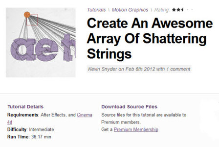 AE Tuts+ Create An Awesome Array Of Shattering Strings