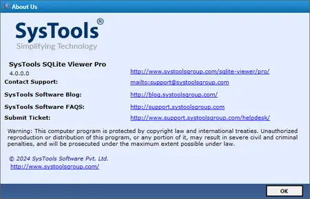 SysTools SQLite Viewer Pro 4.0