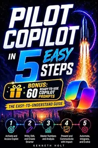 Pilot Copilot in 5 Easy Steps: The Copilot book to Mastering Microsoft Copilot for Word, Excel, PowerPoint, Outlook, Teams