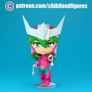 Chibi Land Figures - Andromeda Shun Chibi - Saint Seiya Fanart - 3D Print Model