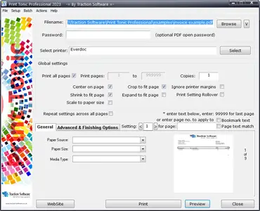 Traction Software Print Tonic Professional 1.05