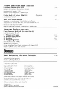 Alexis Weissenberg [Medici Arts DVD] Prokofiev·Scriabin·Rachmaninov·Chopin·Bach·Brahms [Re-up & New Rip]