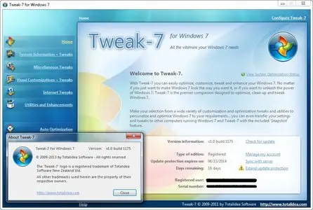 Tweak-7 1.0 Build 1175 Multilingual Portable