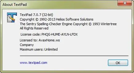 TextPad 7.0.7