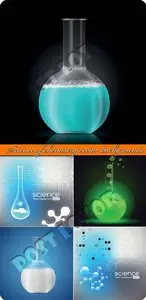 Science of chemistry vector backgrounds