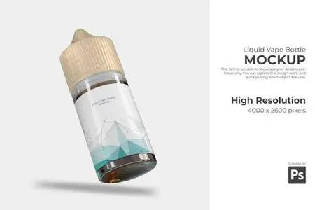 Liquid Vape Bottle Mockup V3R3SZX