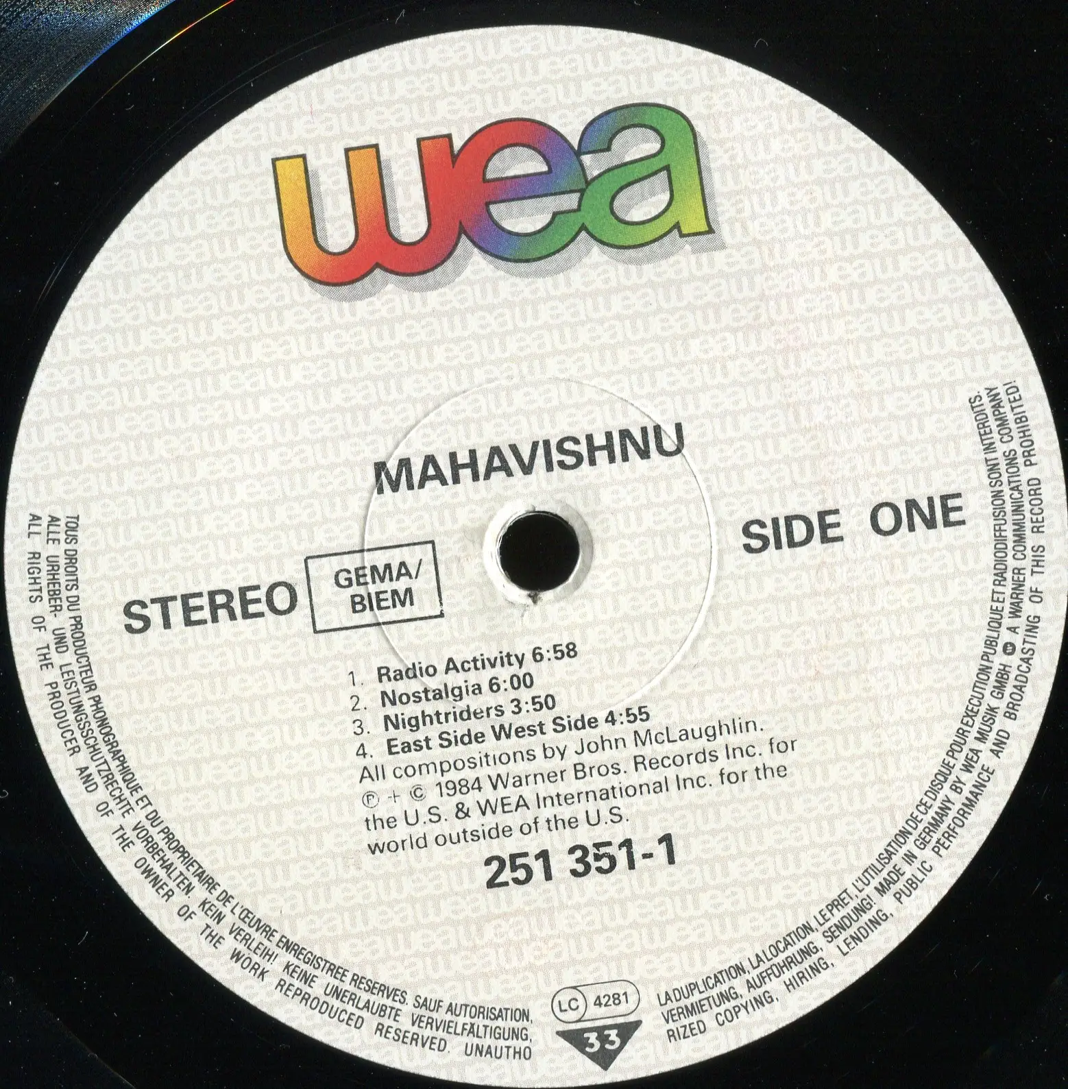 Mahavishnu – Mahavishnu (Original GER) Vinyl Rip 24/96