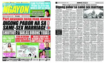 Pilipino Star Ngayon – Pebrero 26, 2019