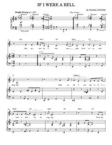 If I Were A Bell - Blossom Dearie, Guys And Dolls Musical (Piano Vocal)