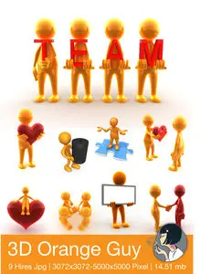Vector 3D Orange Guy