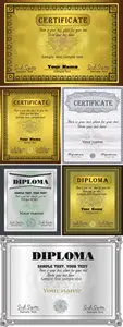 Diploma & Certificate Vector