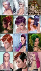 Daz3d - Hair Styles (Poser & Daz Studio)