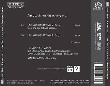 Malin Hartelius & Gringolts Quartet - Schoenberg: String Quartets Nos. 2 & 4 (2017)