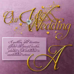 Wedding Gold Alphabet