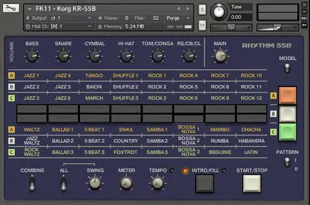 Forgotten Keys FK11 Korg Rhythm 55B KONTAKT