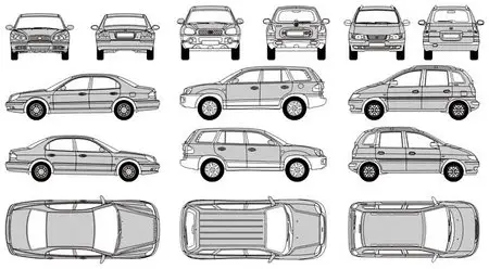 Hyundai Outline in CorelDRAW