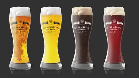 CreativeMarket - Glass Mockup - Beer Glass Mockup 1