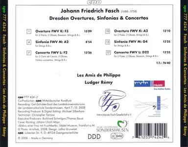 Ludger Rémy, Les Amis de Philippe - Johann Friedrich Fasch: Dresden Overtures, Sinfonias & Concertos (2008)