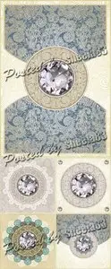 Floral Backgrounds with Diamonds Vector