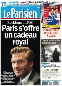 Le Parisien + Cahier Paris du Vendredi 1er Février 2013