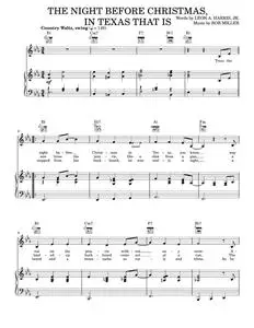 The Night Before Christmas, In Texas That Is - Oakley Haldeman & Gene Autry (Piano-Vocal-Guitar)
