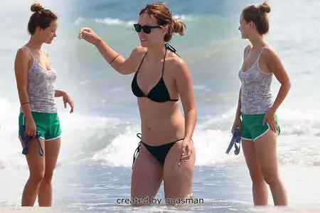Olivia Wilde - Bikini on the beach in Wilmington August 2012
