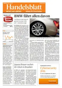 Handelsblatt News am Abend vom 02.08.2011