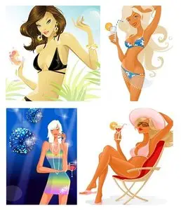 Drink Girls Vector