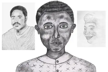 Draw Your First Imaginary Human Portrait without expensive materials.