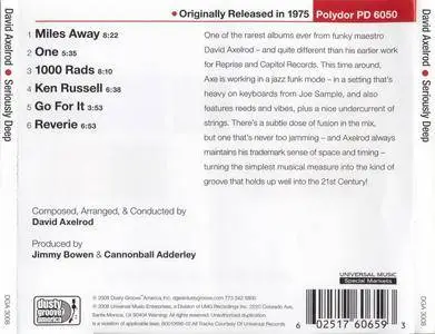 David Axelrod - Seriously Deep (1975) {Dusty Groove America DGA 3008 rel 2008}