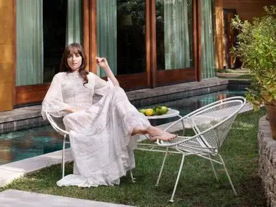 Dakota Johnson at her Los Angeles house, photographed by Simon Upton for Architectural Digest April 2020