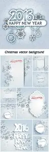 Christmas vector background with snowflakes and elements for text