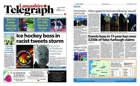 Lancashire Telegraph (Burnley, Pendle, Rossendale) – November 03, 2022