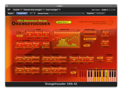 Prosoniq OrangeVocoder 10th AE v3.2.3 AU MAC OSX UB