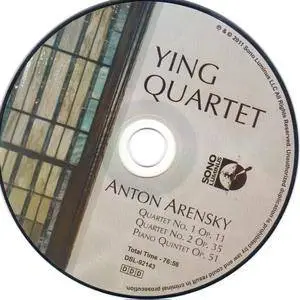 Ying Quartet, Adam Neiman - Anton Arensky: String Quartets Nos. 1 & 2; Piano Quintet (2011)