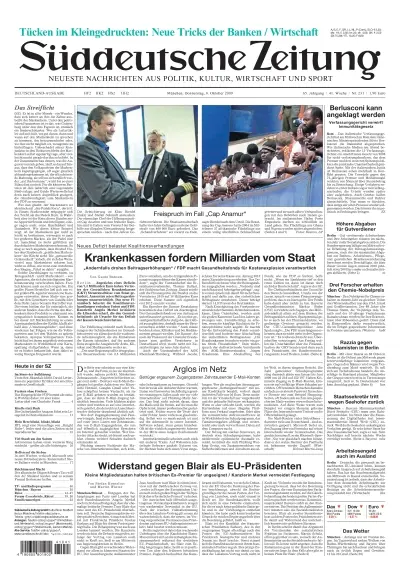 Sueddeutsche Zeitung vom 08.10.2009