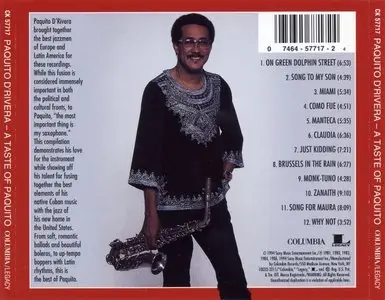 Paquito D'Rivera - A Taste Of Paquito (1994)