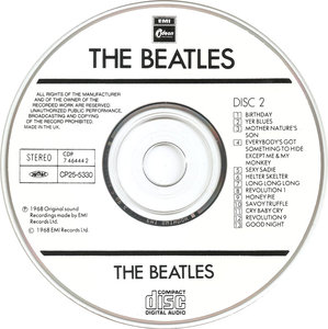 The Beatles - The Beatles (White Album) (1968) [1988, EMI CP25-5329-30, Japan]