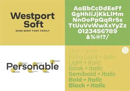 Westport Soft - Geometric Sans Serif Font Family