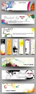 Abstract Glossy Banners Vector