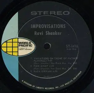 Ravi Shankar - Improvisations & Theme From Pather Panchali (1962) [Vinyl Rip 16/44 & mp3-320 + DVD] Re-up