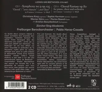 Pablo Heras-Casado, Freiburger Barockorchester - Ludwig van Beethoven: Symphony No. 9 & Choral Fantasy (2020)