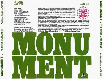 Monument - The First Monument (1971) [Reissue 1995]