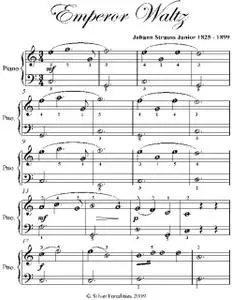 «Emperor Waltz Easiest Piano Sheet Music» by Johann Strauss Junior