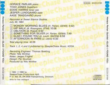 Horace Parlan - Glad I Found You (1986) {SteepleChase SCCD-31194 rec 1984}