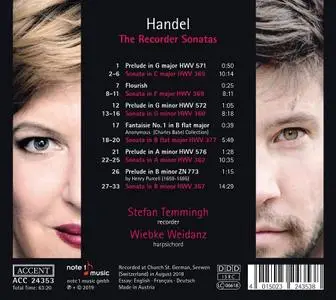 Stefan Temmingh, Wiebke Weidanz - Handel: The Recorder Sonatas (2019)