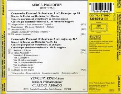 Evgeny Kissin, Berlin Philharmonic Orchestra, Claudio Abbado - Prokofiev: Piano Concertos Nos. 1 & 3 (1994)