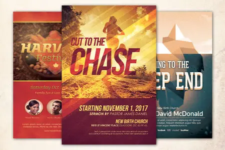 CreativeMarket - The Chase Church Flyer Bundle